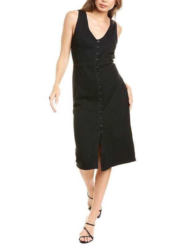 madewell ribbed tank dress Madewell Ribbed Knit Midi Dress Green Sleeveless Bodycon Tank Dress Womens S