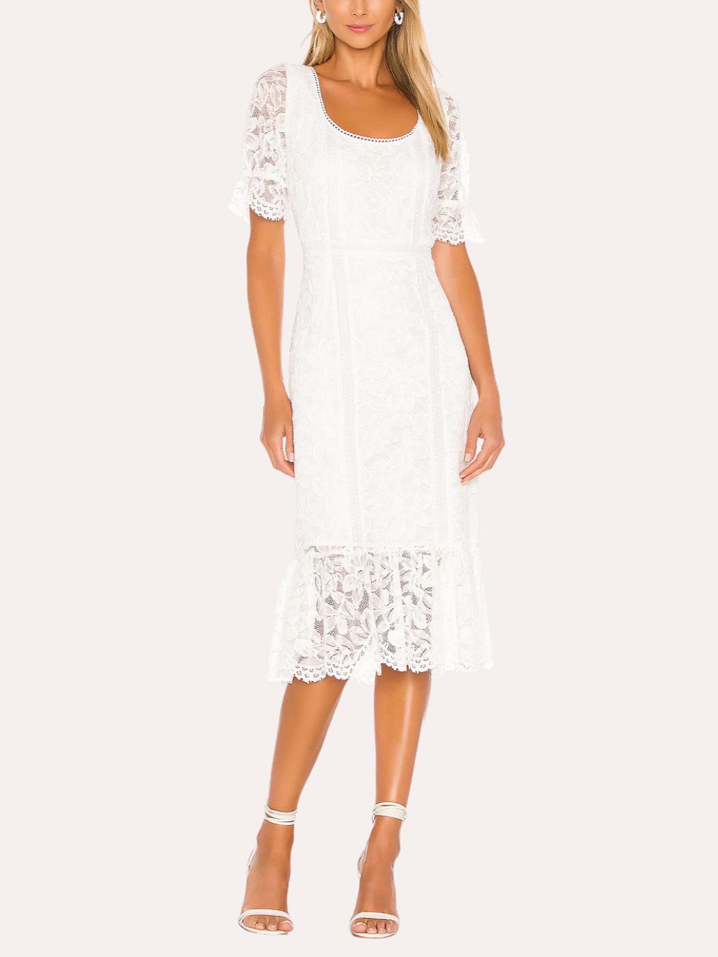 dakota lace midi dress BB Dakota Alva Dress - Light Pink Dress - Lace Dress - Midi Dress - $129.00