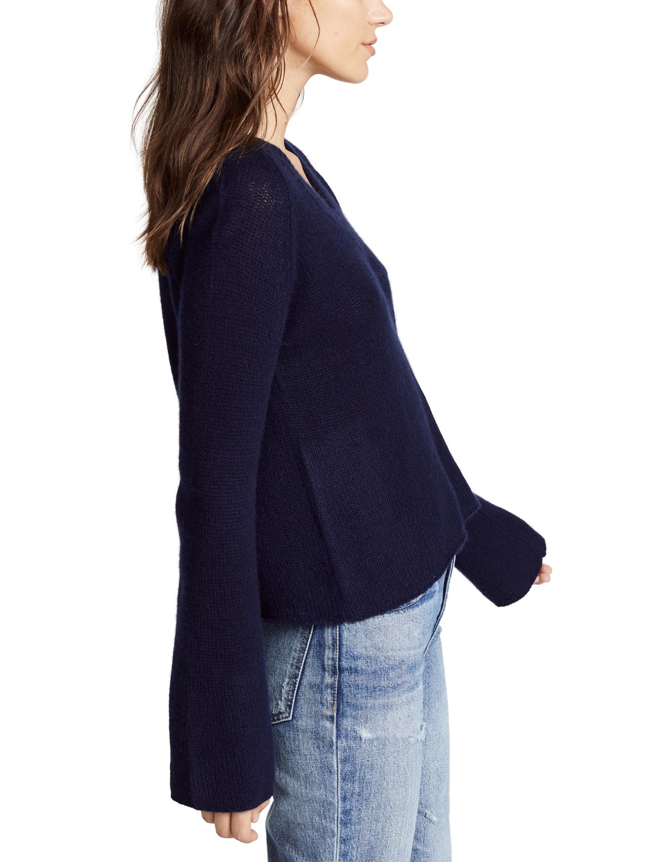 Ryan Roche Cashmere Flared Sleeves Sweater