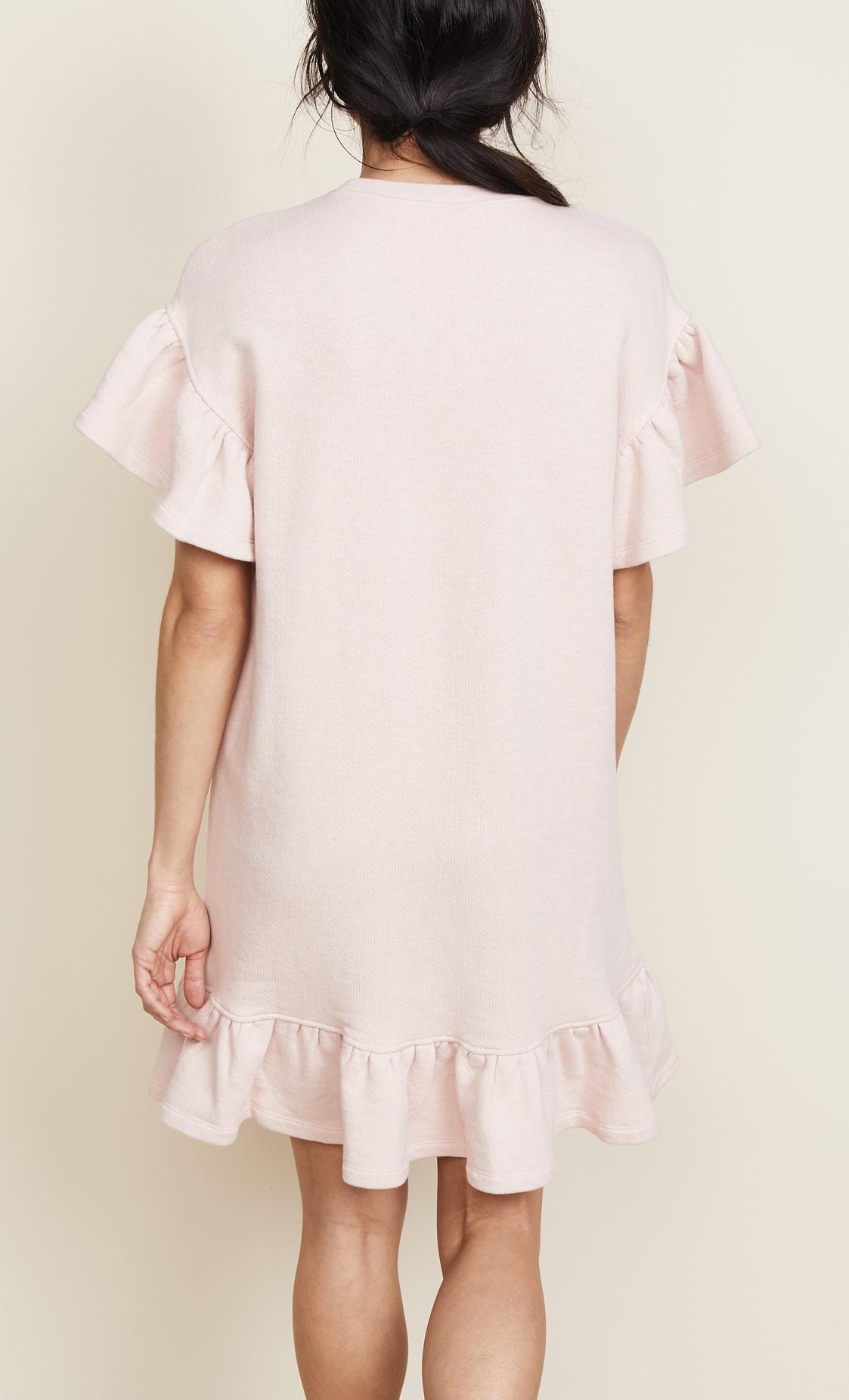 Ulla Johnson Drop Waist Sweatshirt Dress
