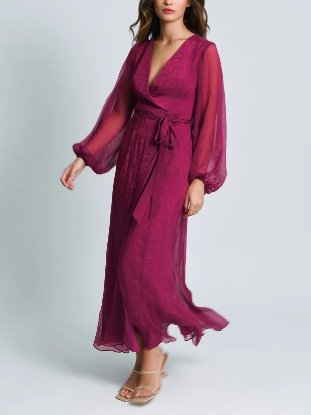 Armoire | Rent this Hutch Rocky Balloon Sleeve Wrap Dress Armoire | Rent this Hutch Rocky Balloon Sleeve Wrap Dress