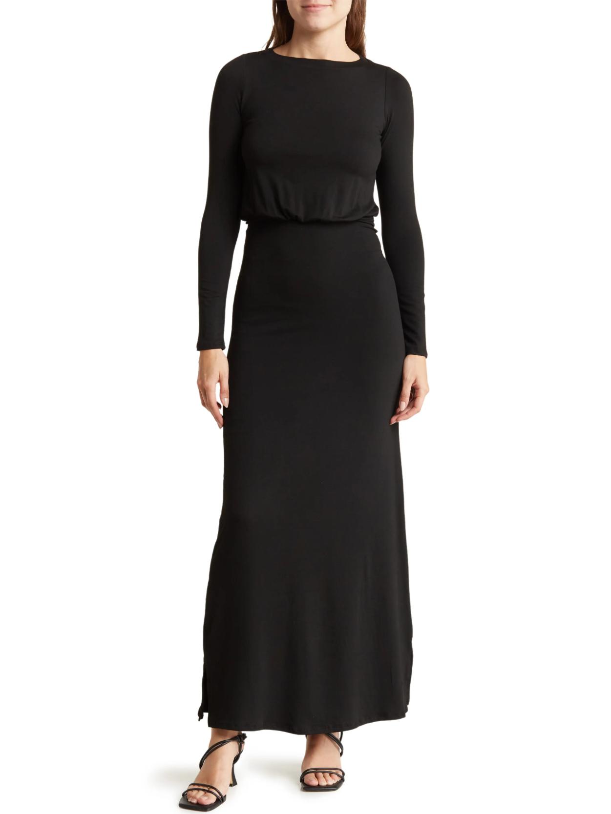 Armoire | Rent this Go Couture Long Sleeve Blouson Jersey Maxi Dress Armoire | Rent this Go Couture Long Sleeve Blouson Jersey Maxi Dress