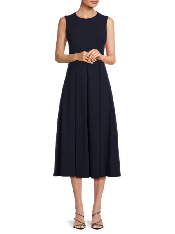calvin klein seamed fit and flare dress Anne Klein Seamed Jacquard A-Line Dress