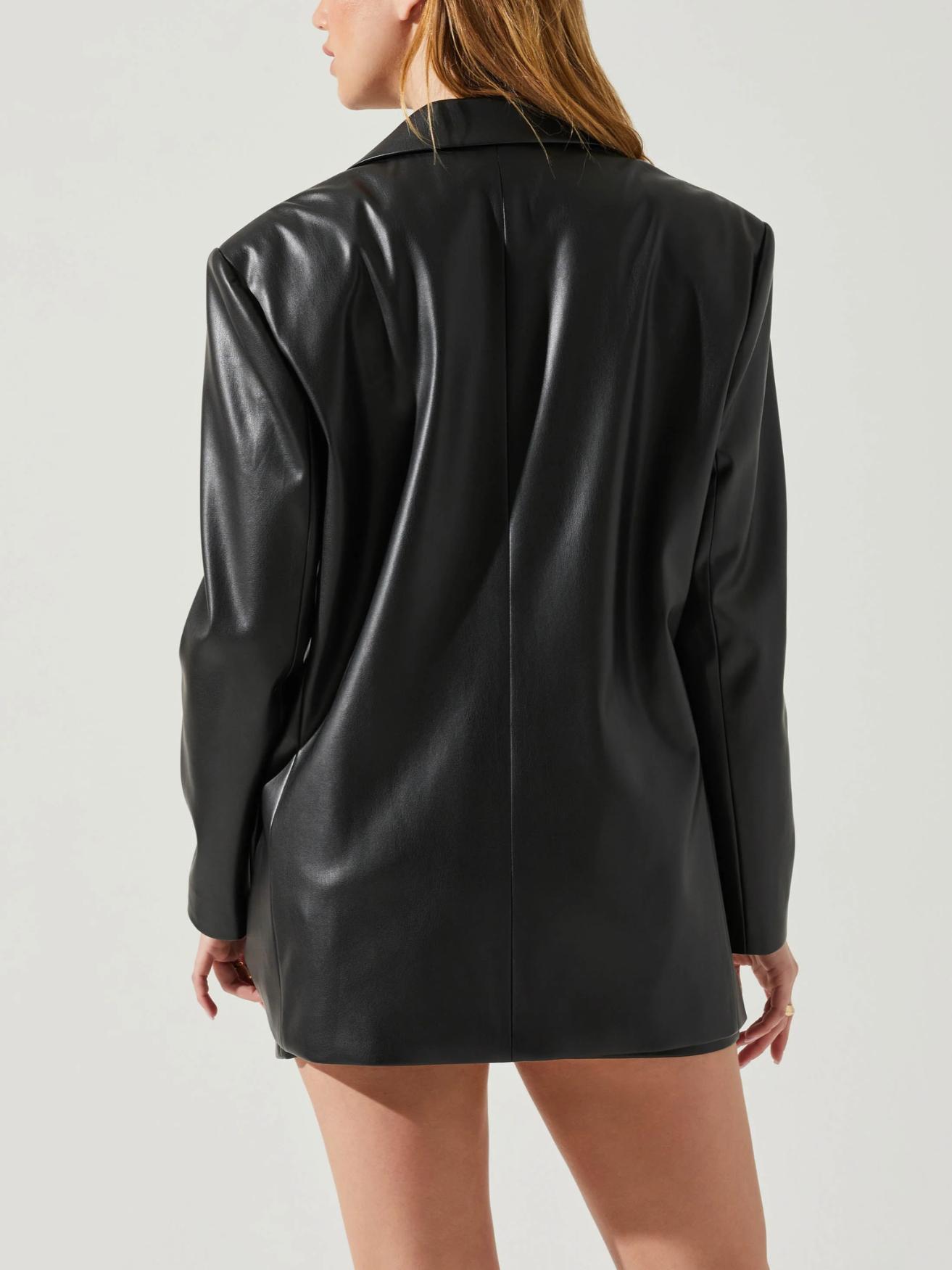 chinese dress ladies Oversized Grand Peak Leather Blazer (Woman) – BODA SKINS