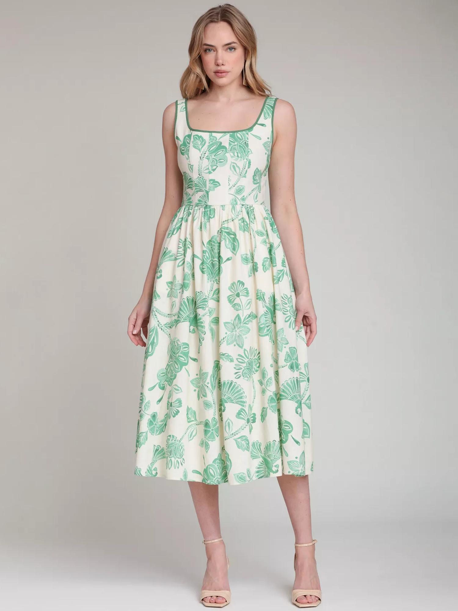 Armoire | Rent this Avec Les Filles Sleeveless Paneled Bodice Midi Dress