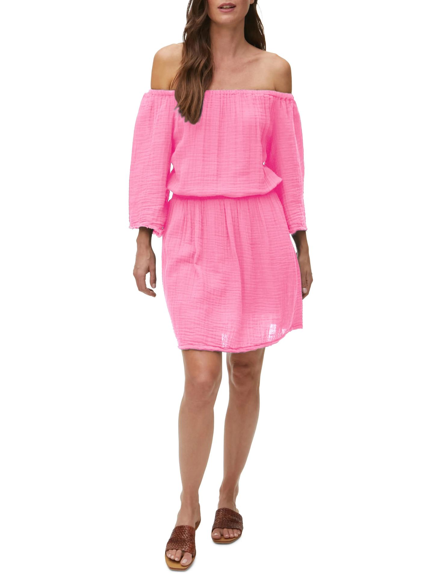 michael stars pink dress Michael Stars Opaline Dress in Azalea