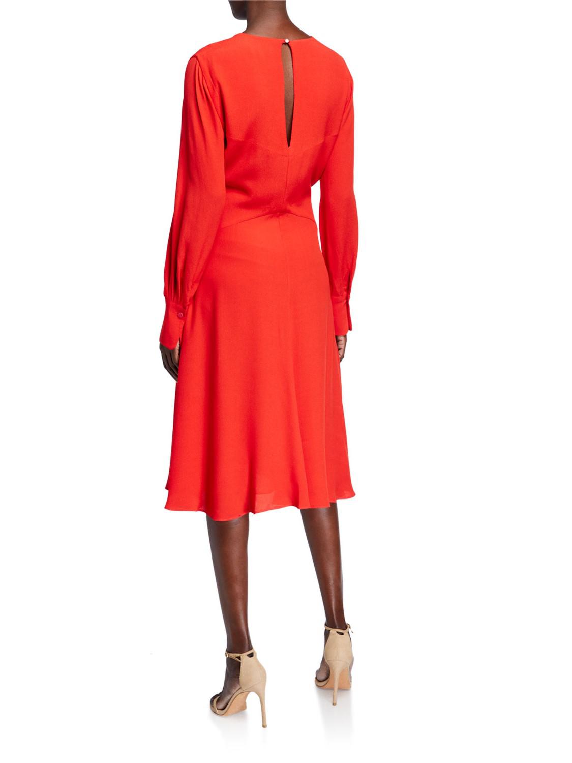 strapless open back dress Red Halter Midi Dress - All Dresses main image 1