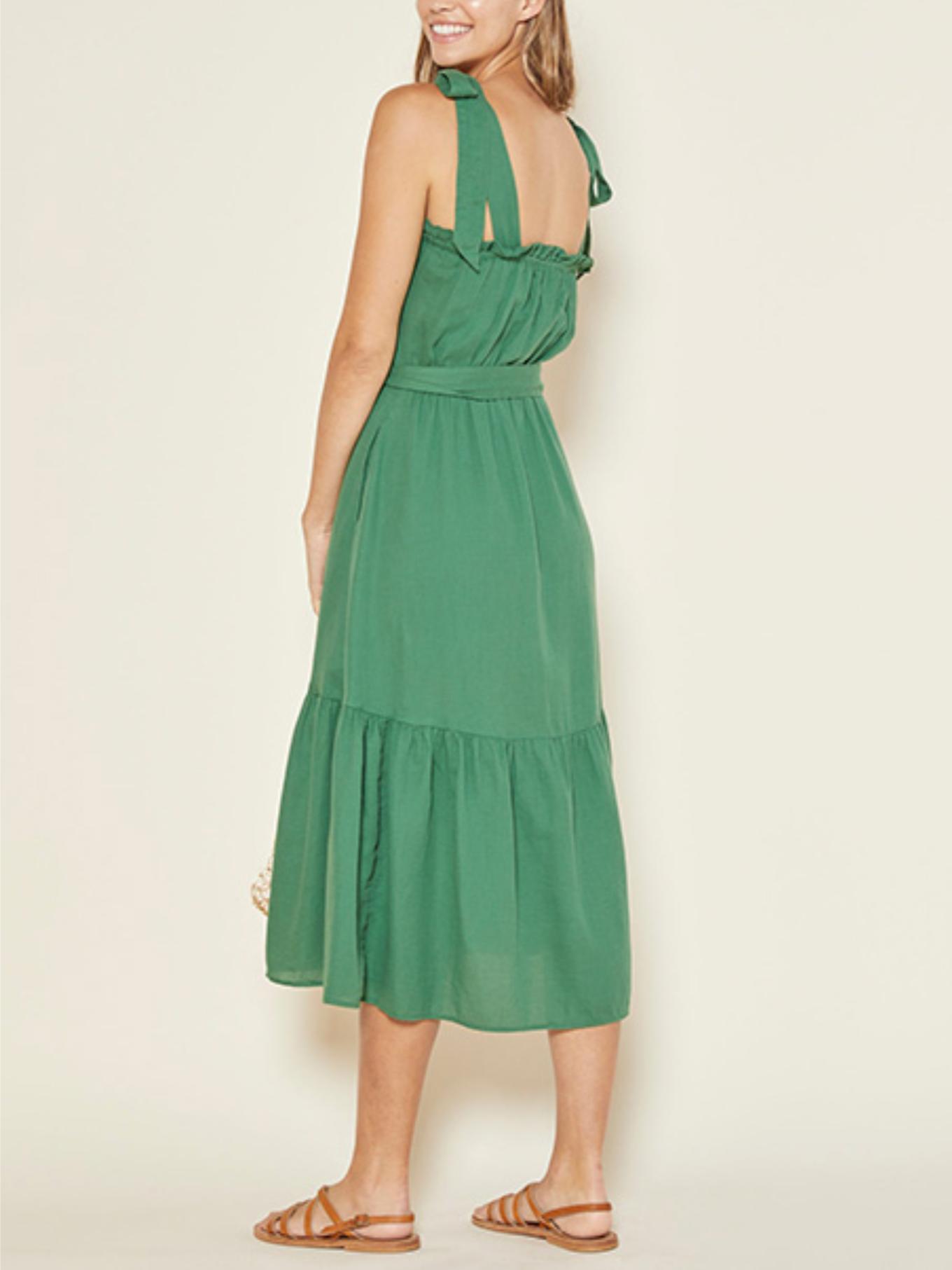 green emerald velvet dress Audra Slinky Jersey Cut Out Maxi Dress in Emerald Green main image 1