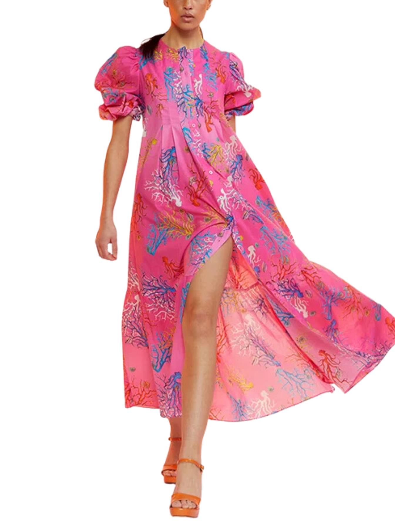 Armoire | Rent this Cynthia Rowley Voile Puff Sleeve Button Down Maxi Dress