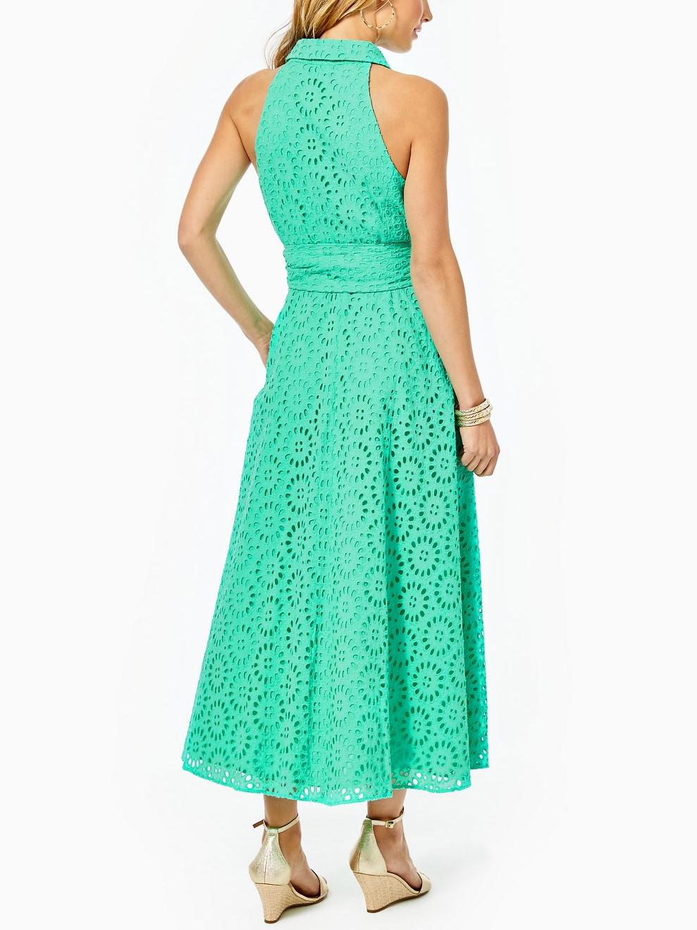 lilly pulitzer green eyelet dress Lilly Pulitzer Hadly Short Sleeve Midi Dress main image 0
