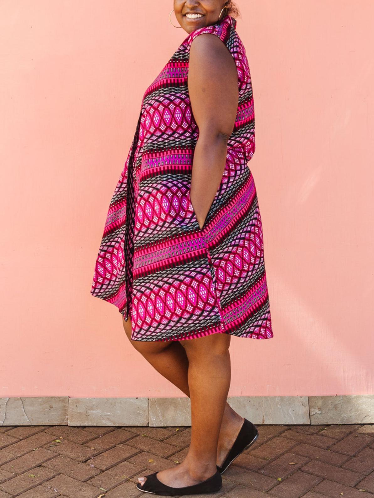 Armoire | Rent this Zuri Sleeveless Printed Button-Front Kitenge Dress