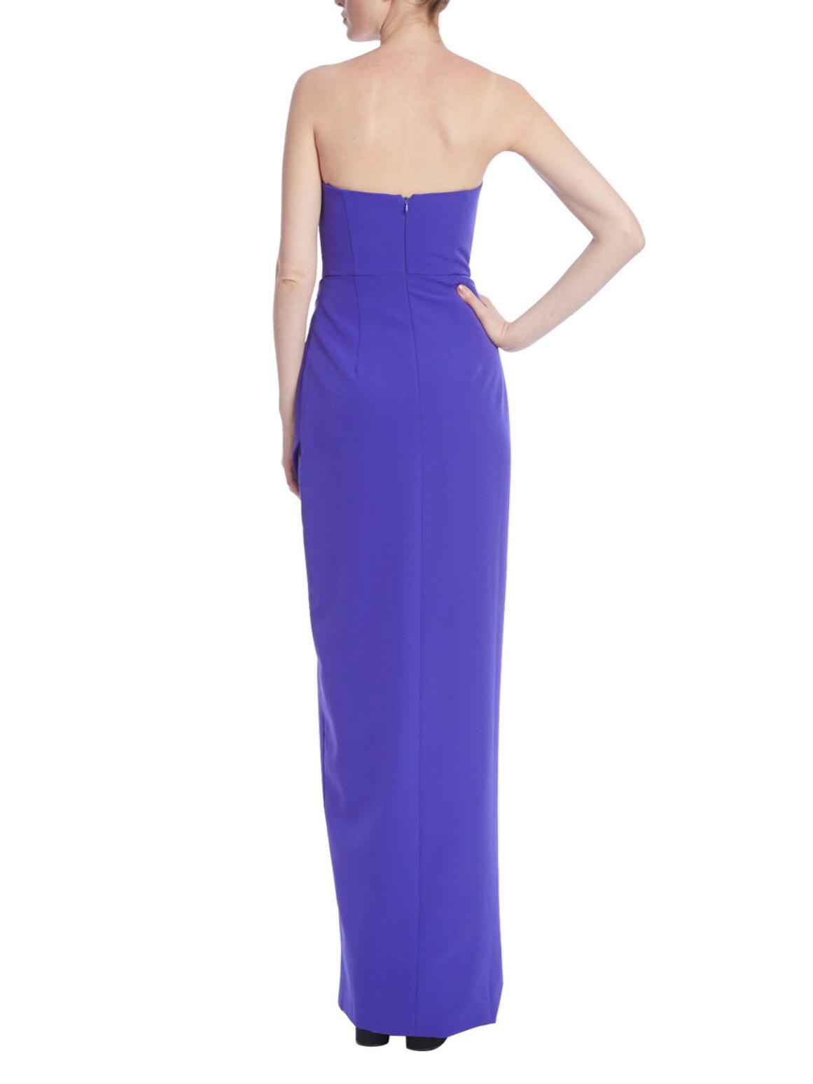 Armoire | Rent this Badgley Mischka Strapless High Slit Column Gown