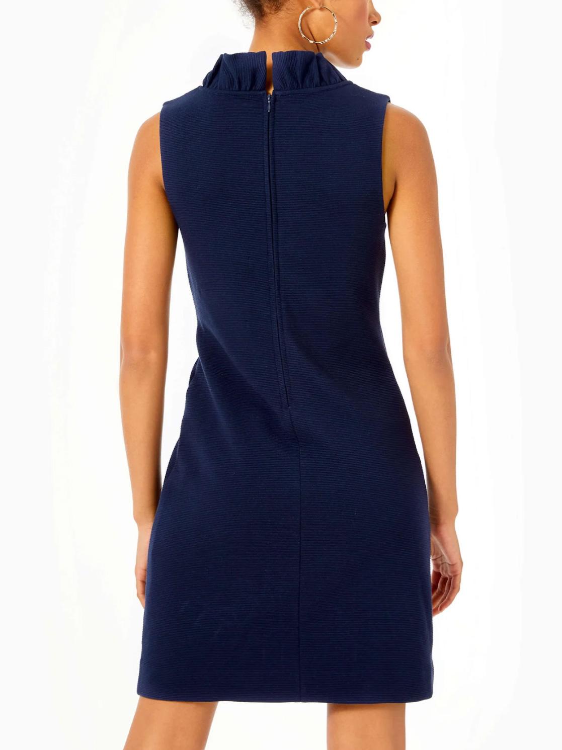 blue lilly pulitzer dress Backless Dark Navy Blue Long Prom Dresses, Dark Navy Blue Formal Gradu main image 0