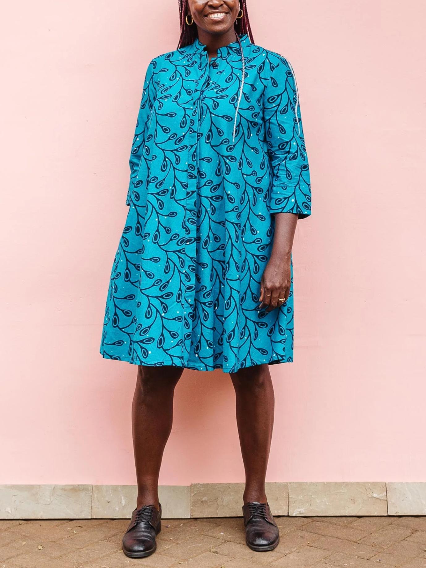 Armoire | Rent this Zuri 3/4 Sleeve Kenya Kitenge Dress