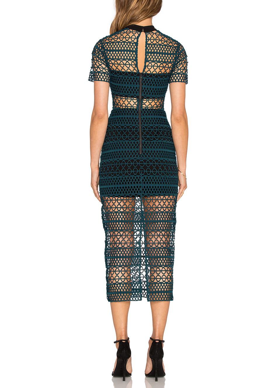 Armoire | Rent this Self-Portrait Short Sleeve Semi-Sheer Embroidered Lace Midi Dress Armoire | Rent this Self-Portrait Short Sleeve Semi-Sheer Embroidered Lace Midi Dress
