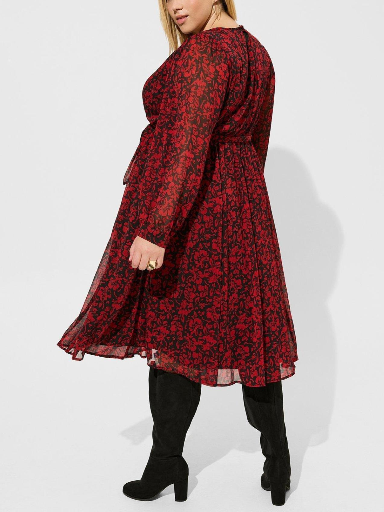 Armoire | Rent this Torrid Midi Crinkle Chiffon Surplice