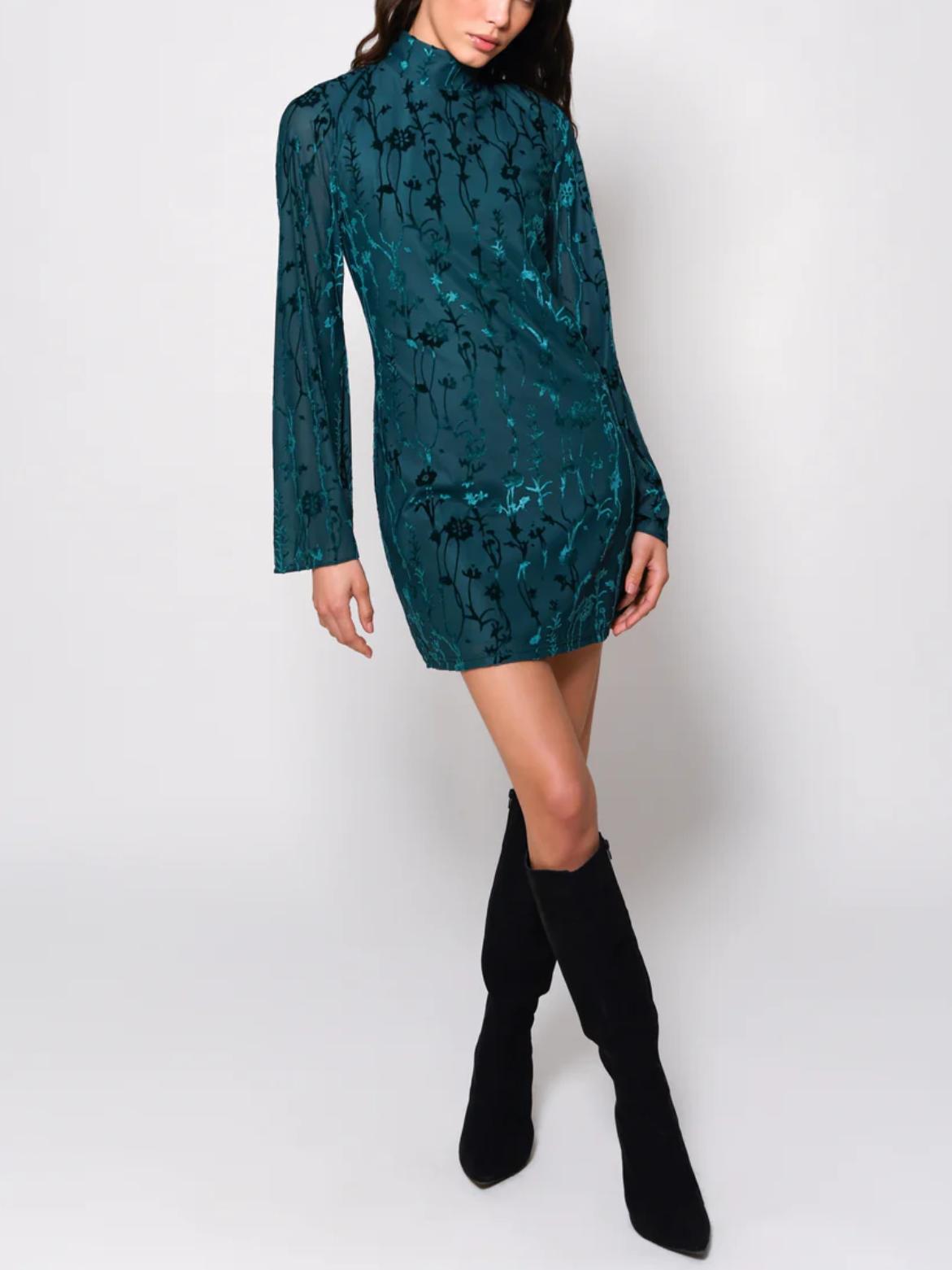 black long sleeve long formal dress High-neck Black Lace Formal Mermaid Long Evening Prom Dresses, Long Sleeves  Prom Dress, MR8879 main image 1