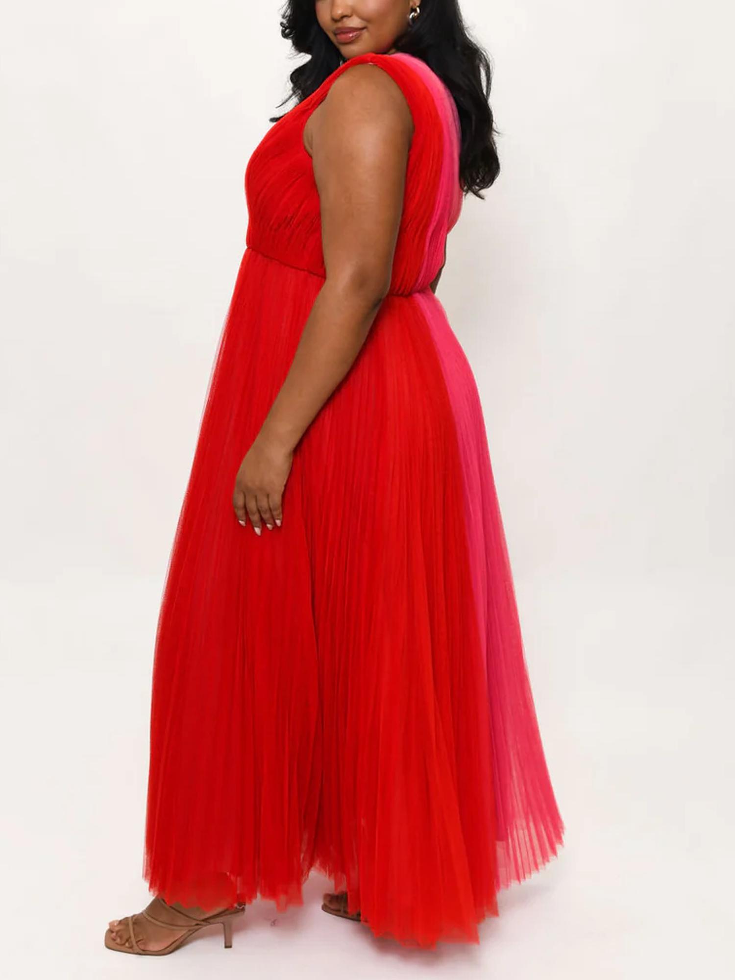 hutch xala one-shoulder tiered pleated tulle maxi dress Philippa One-Shoulder Maxi Dress by Hutch