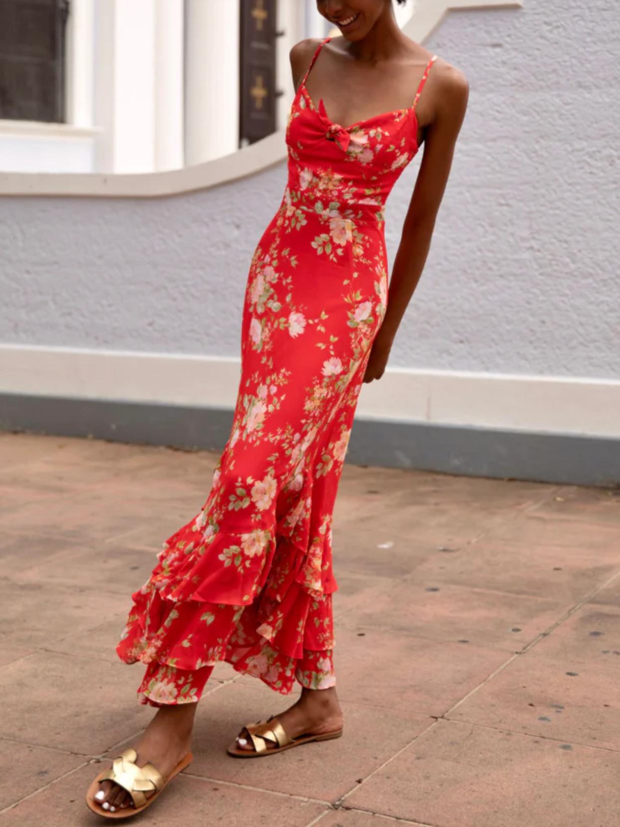 Armoire | Rent this Yumi Kim Carmela Ruffle Hem Maxi Dress