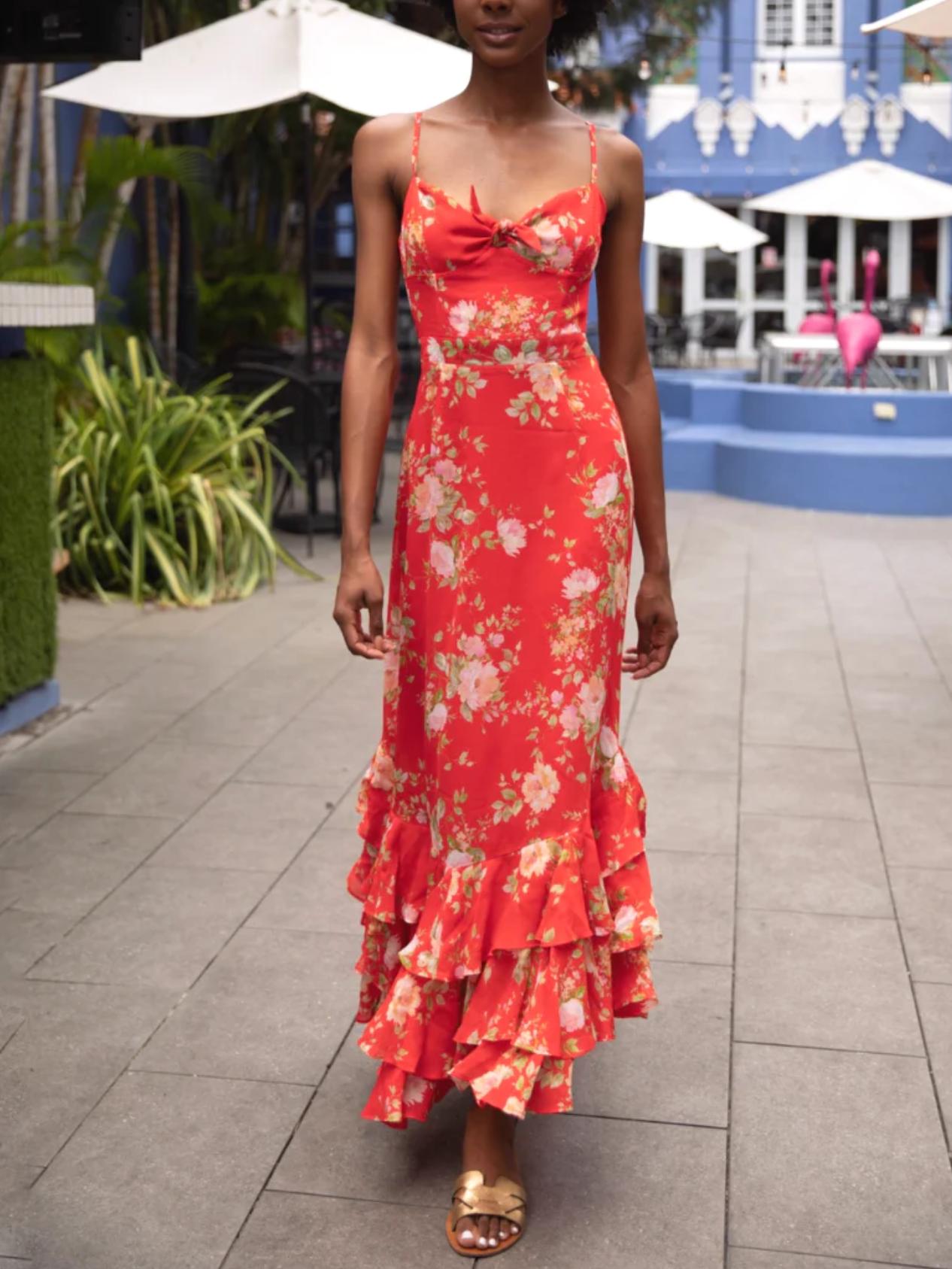 Armoire | Rent this Yumi Kim Carmela Ruffle Hem Maxi Dress