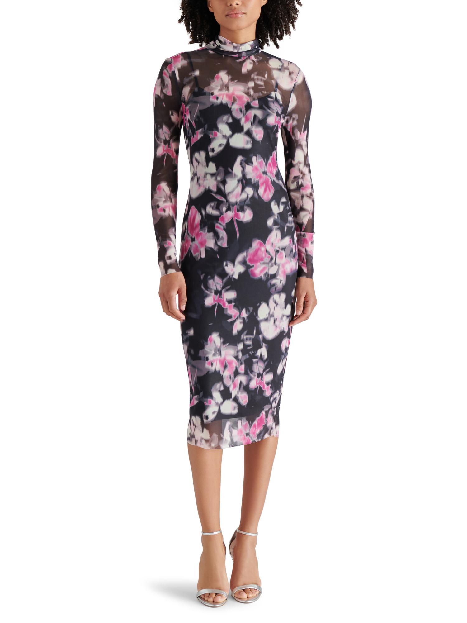 Armoire | Rent this Steve Madden Vivienne Long Sleeve Mesh Midi Dress