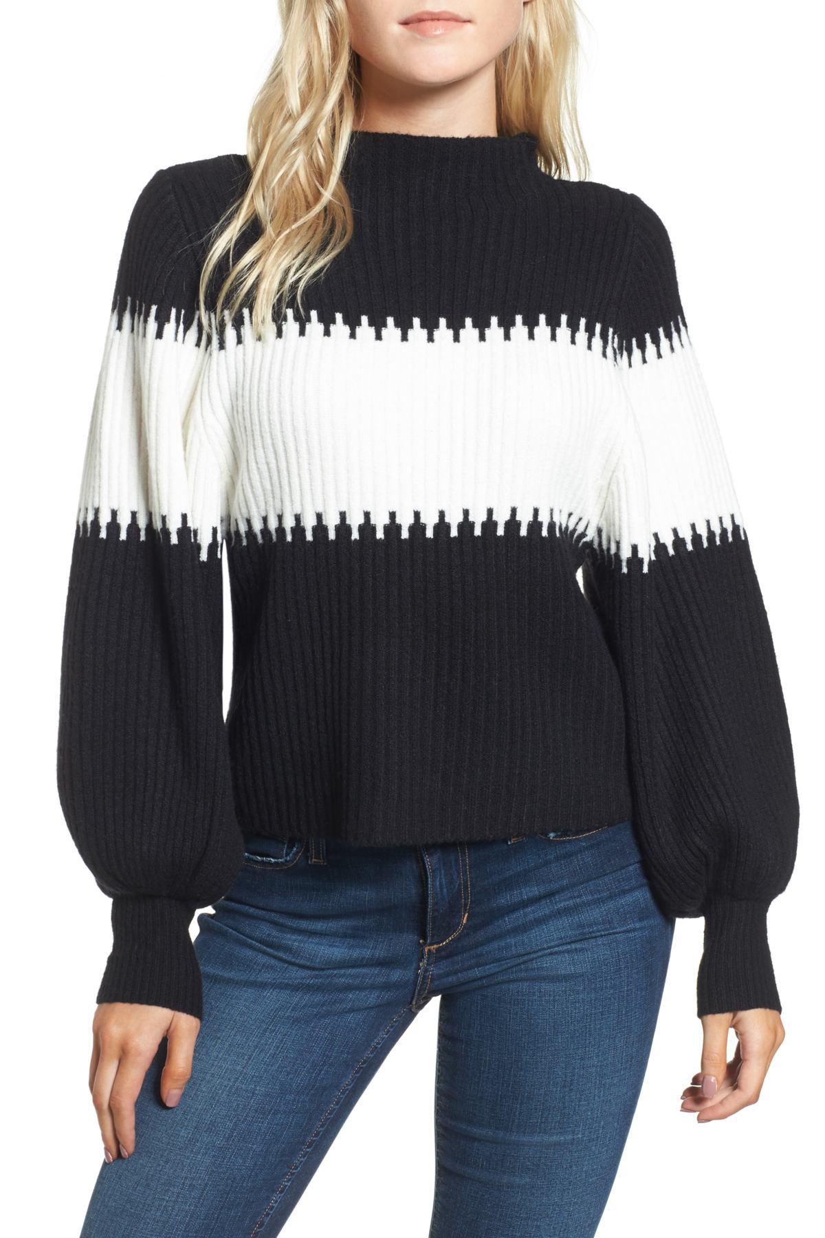 french connection puff sleeve sweater