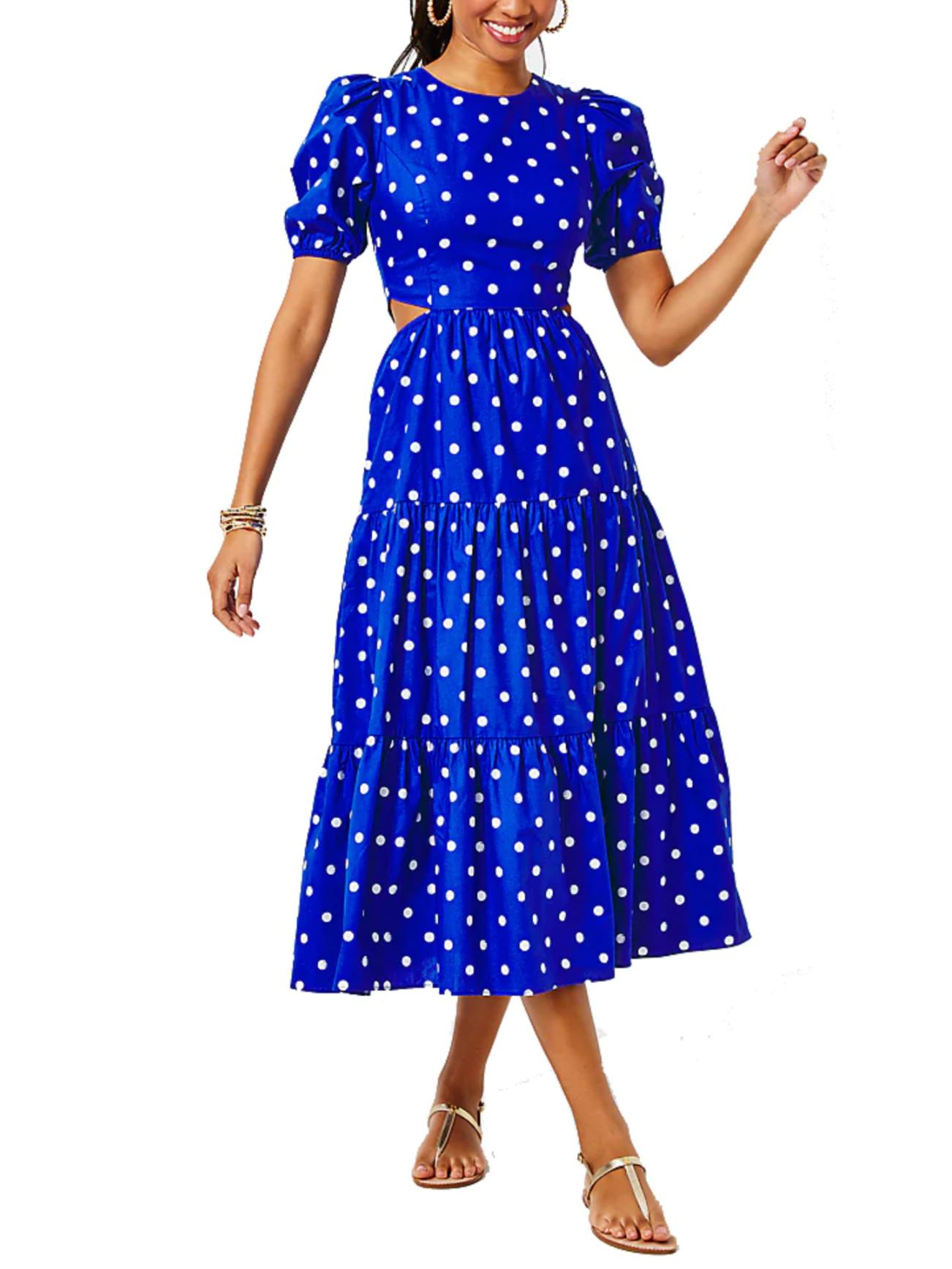 Armoire | Rent this Lilly Pulitzer Lyssa Cotton Waist Cut-out Detail Midi  Dress