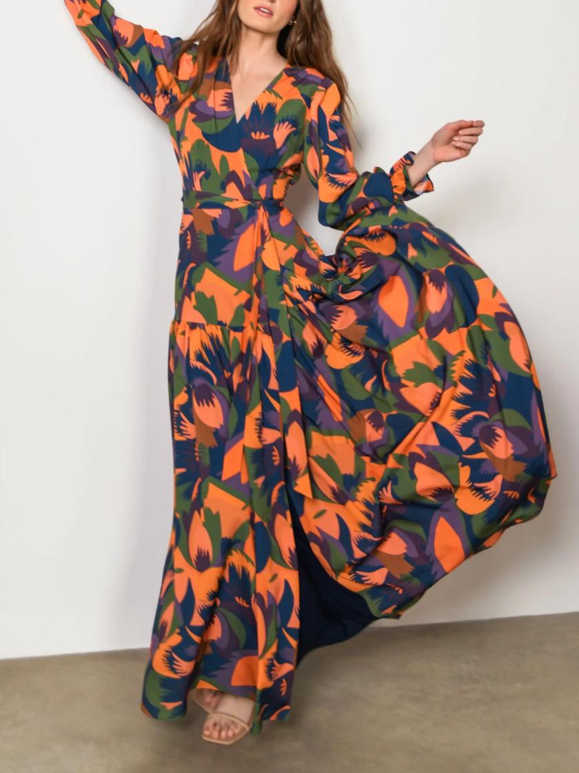knee length dresses for ladies Hutch Bardot L/S Maxi Dress main image 0