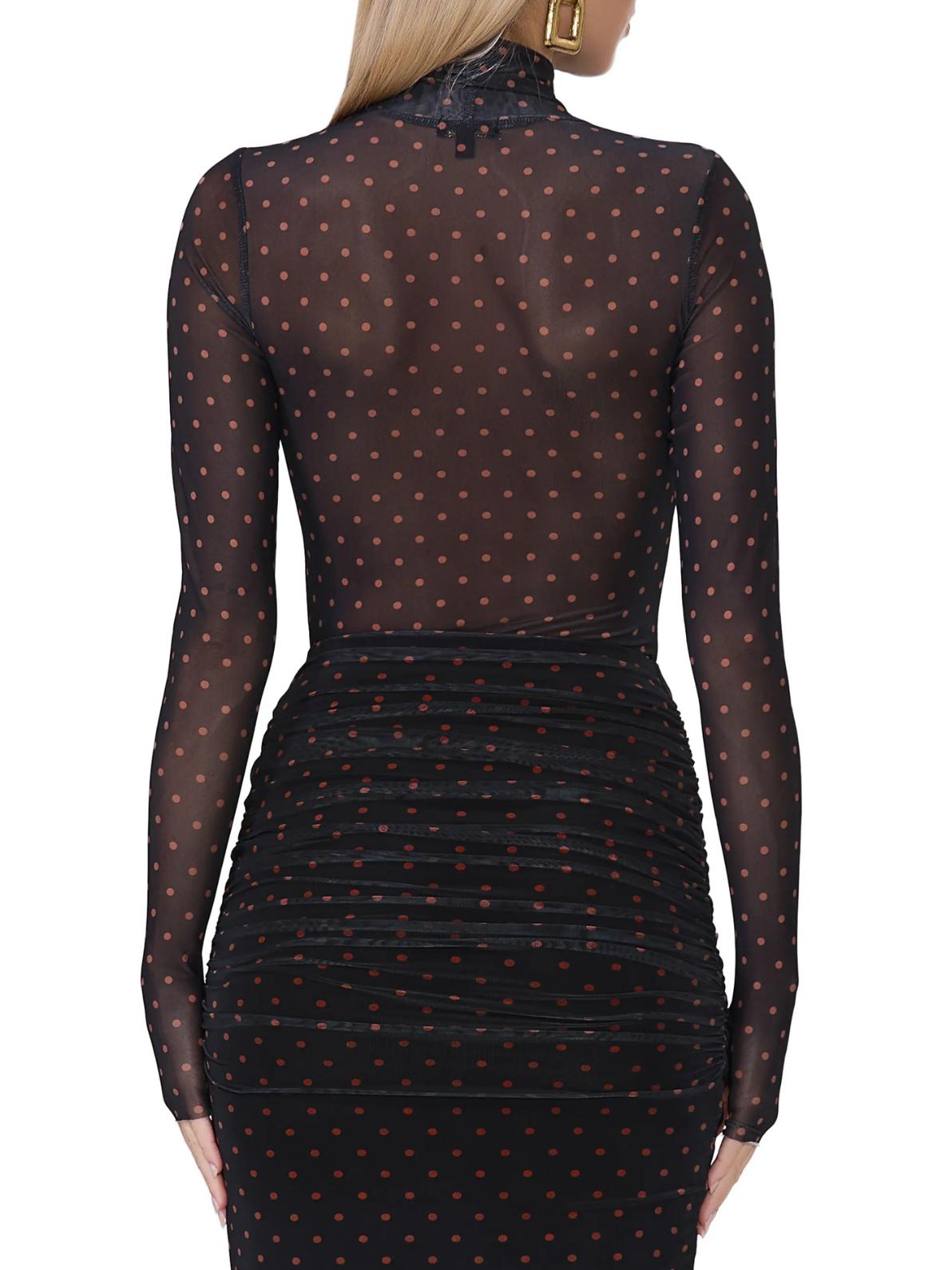 Armoire | Rent this AFRM Zadie Long Sleeve Turtleneck Mesh Top