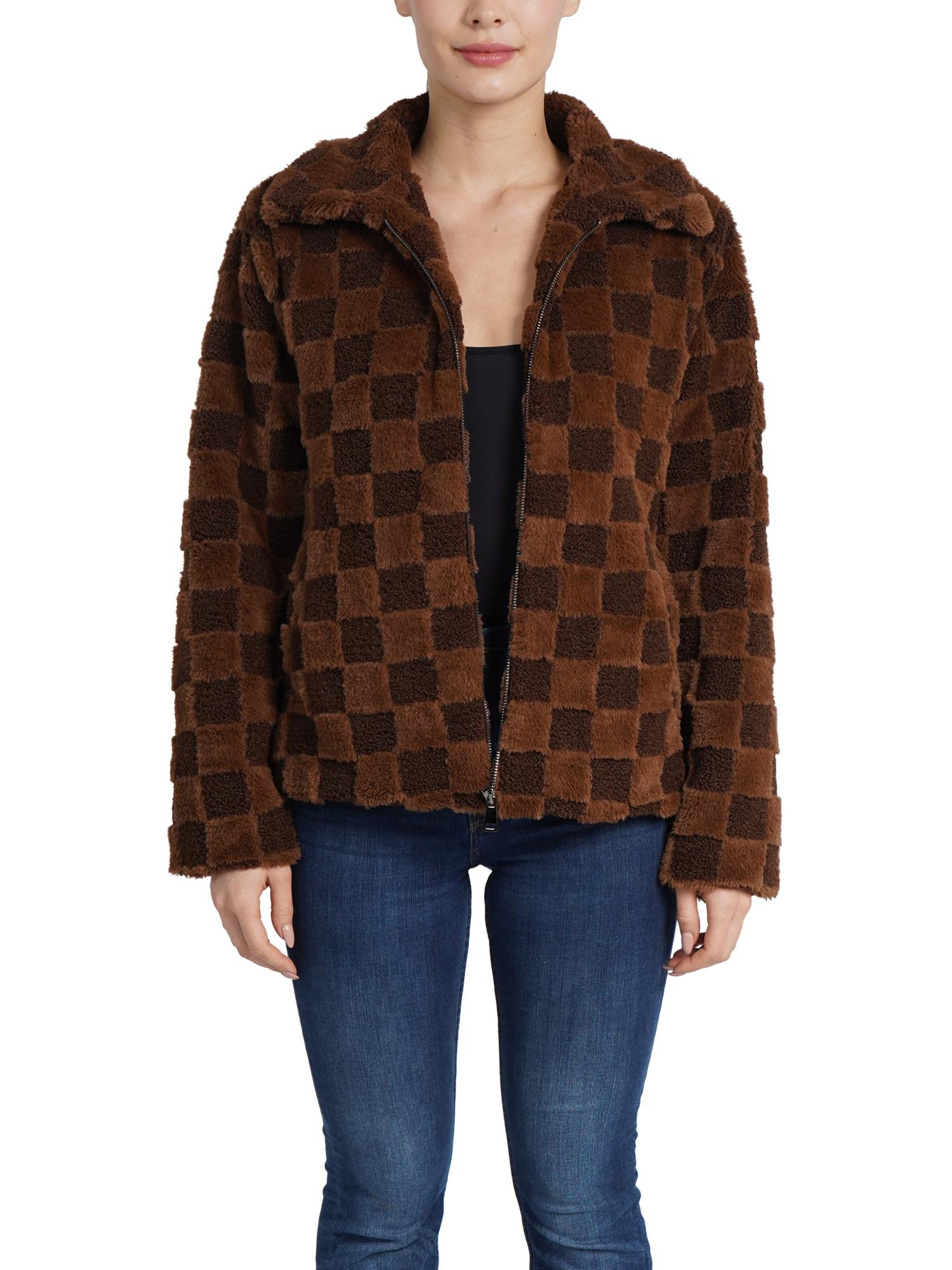 Armoire | Rent this Love Token Suki Checkered Faux Fur Jacket