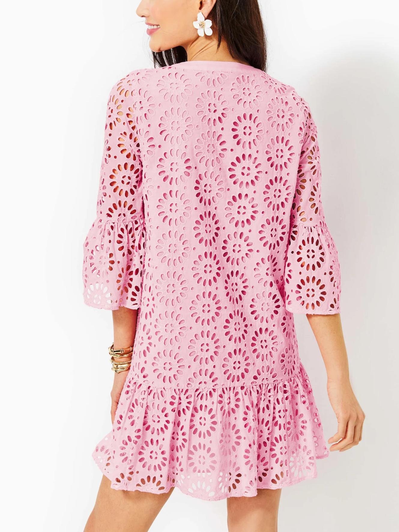 Armoire | Rent this Lilly Pulitzer Bekah Eyelet Ruffle Hem Cotton Dress