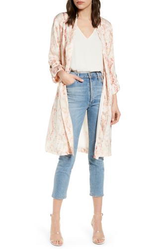 catherine floral shine cardigan
