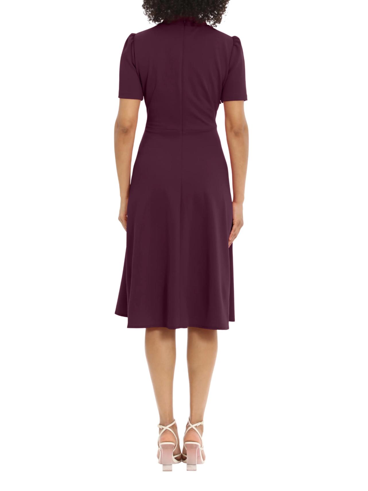 Armoire | Rent this Maggy London Short Sleeve Necktie Midi Dress