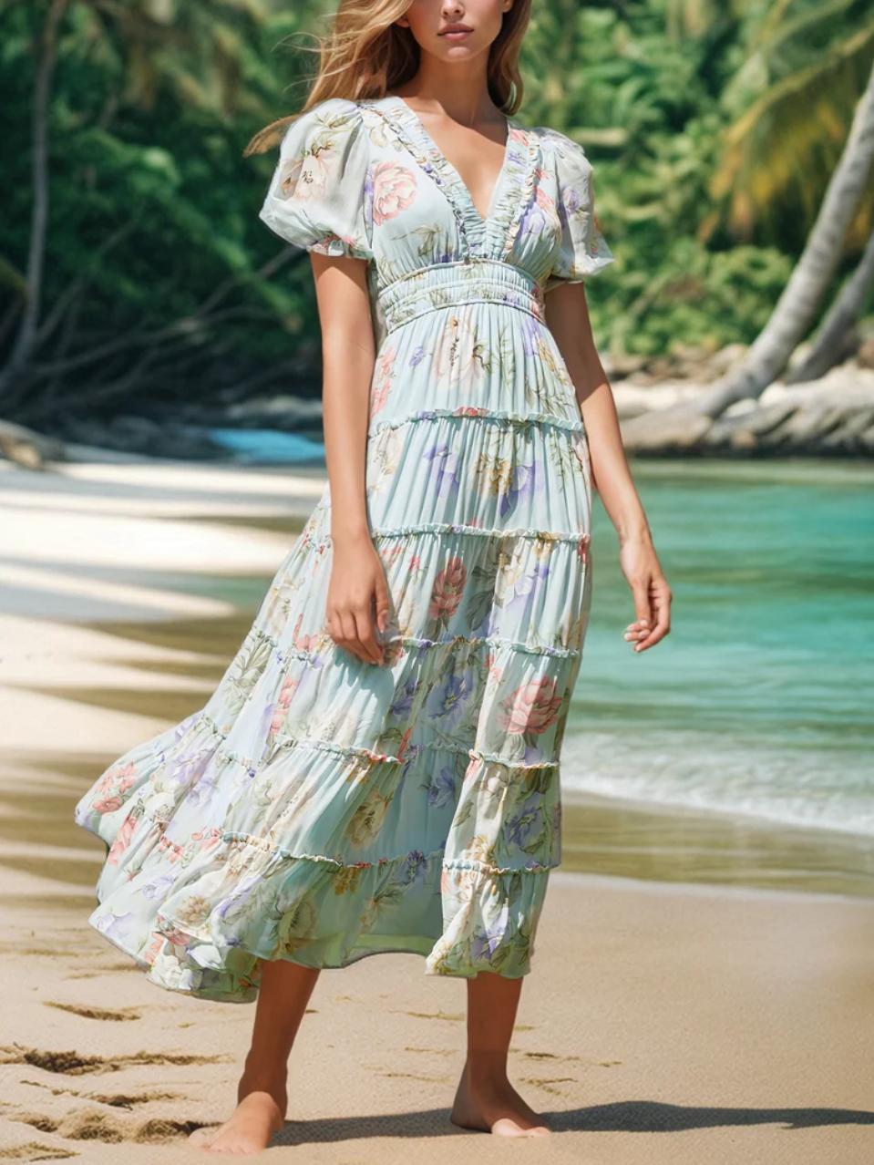 high neck maxi dress pattern Nickola Burnout High Neck Maxi Dress in palm burnout