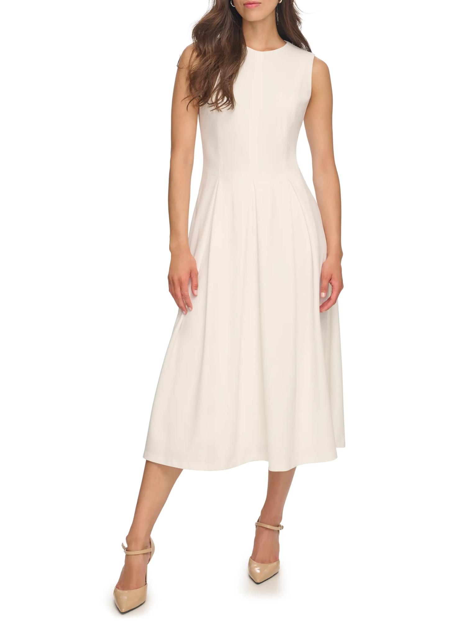 Armoire | Rent this Calvin Klein Pleated Fit & Flare Sleeveless Midi Dress