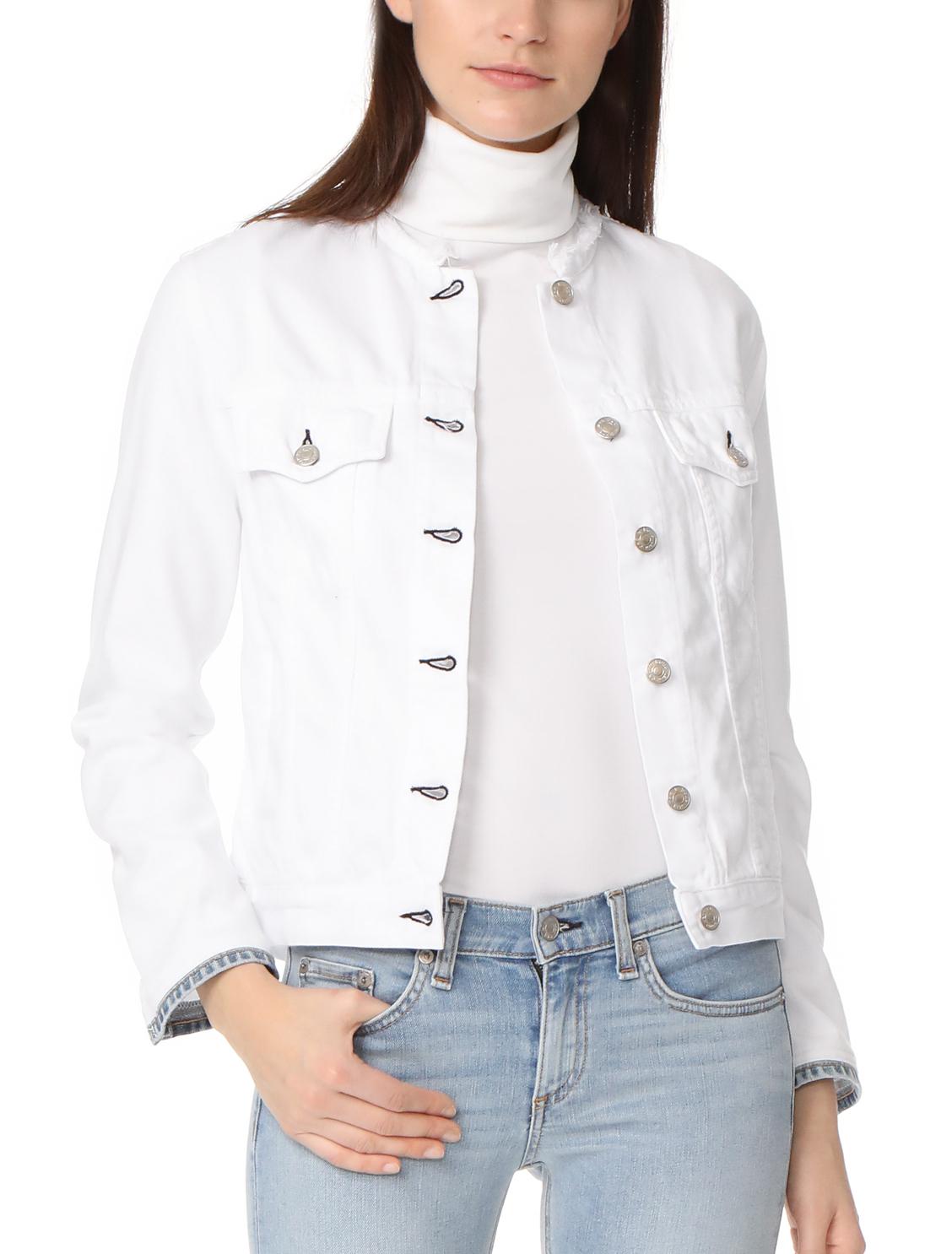 rag and bone white denim jacket