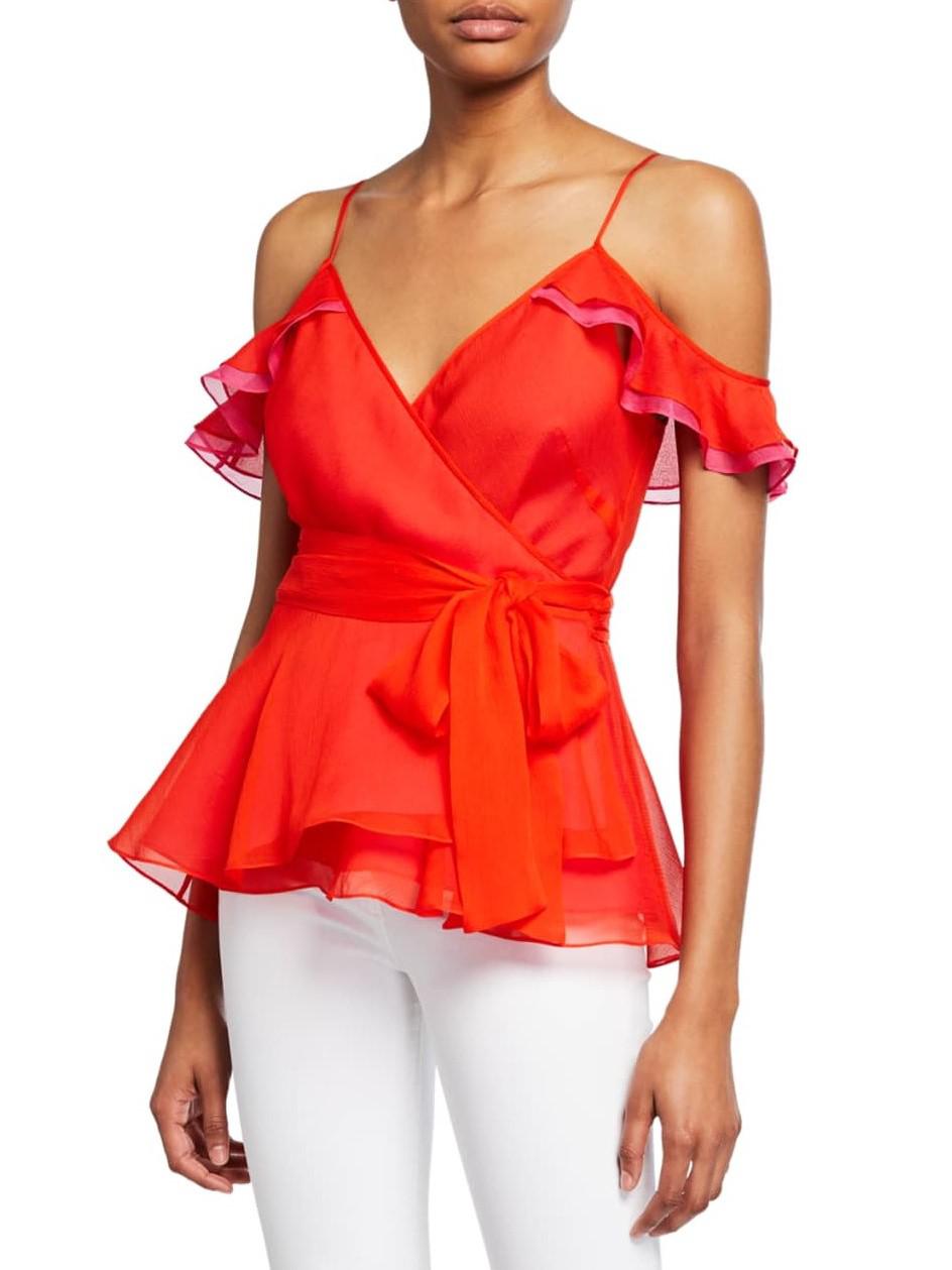 ruffle wrap shirt