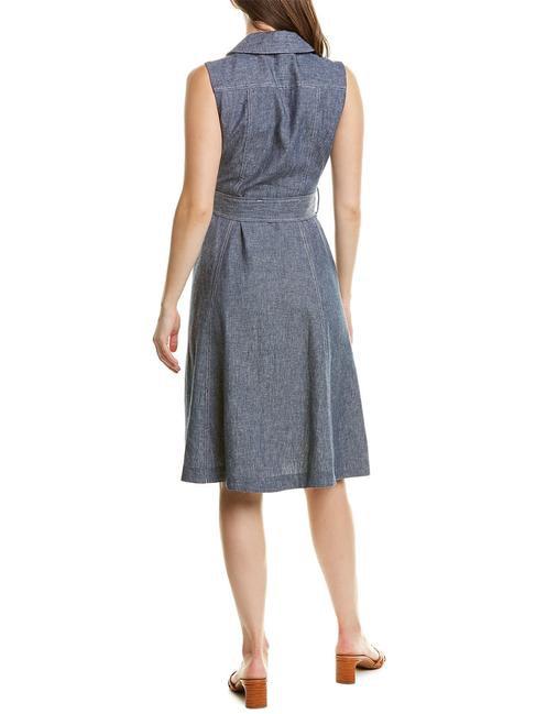 anne klein denim dress - Tie Belt Shirtdress in Indigo weekend brunch Soft Denim Midi Dress with
