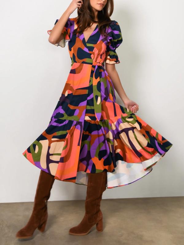Rent this Hutch Corina V-Neck Short Sleeve Midi Wrap Dress - Armoire Rent this Hutch Corina V-Neck Short Sleeve Midi Wrap Dress - Armoire