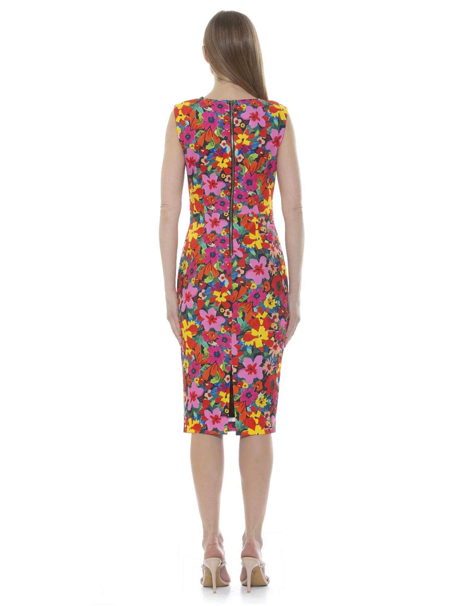 Armoire | Rent this Alexia Admor Diane Asymmetric Neckline Sheath Midi Dress