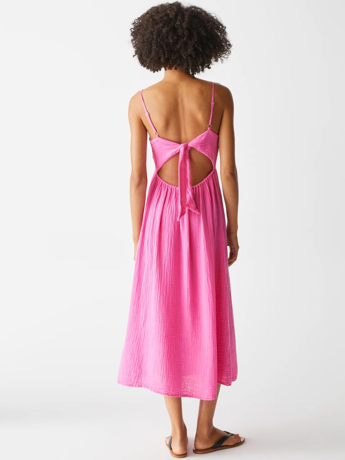 michael stars pink dress Women's Demi Ribbed Dress - Oxide - Size XS