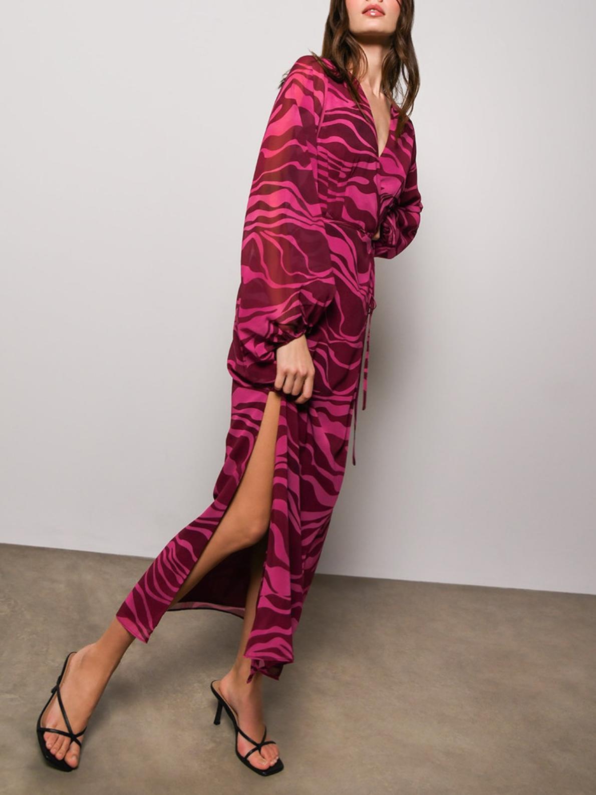 Armoire | Rent this Hutch Wade Balloon Sleeve Maxi Wrap Dress