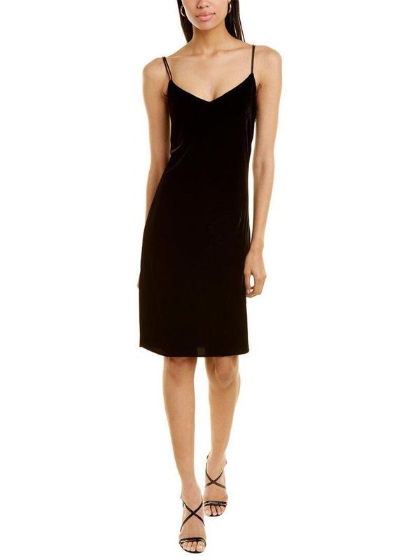 bcbg black velvet dress Long Sleeve Halter Velvet Gown Black / 2