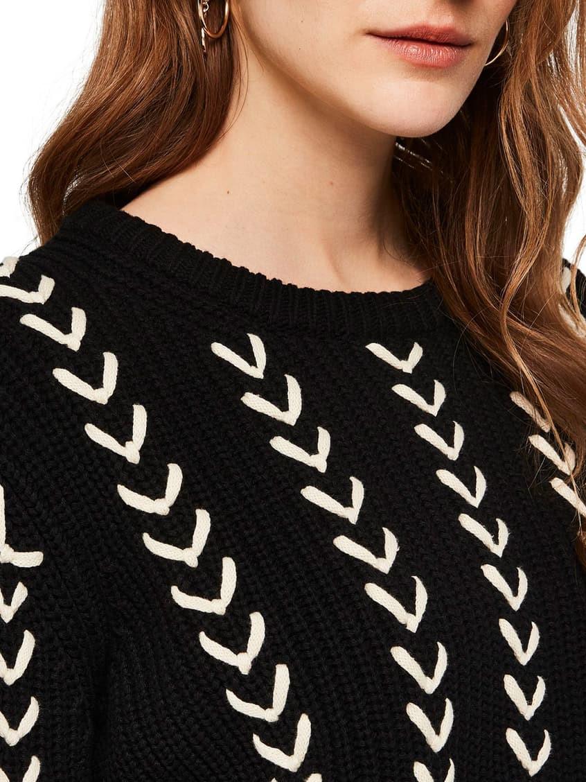 Scotch \u0026 Soda Chunky Knit Lace-Up Sweater