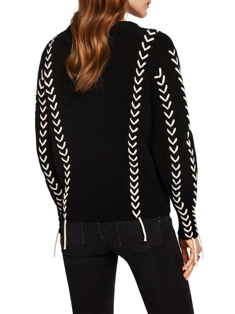 Scotch \u0026 Soda Chunky Knit Lace-Up Sweater