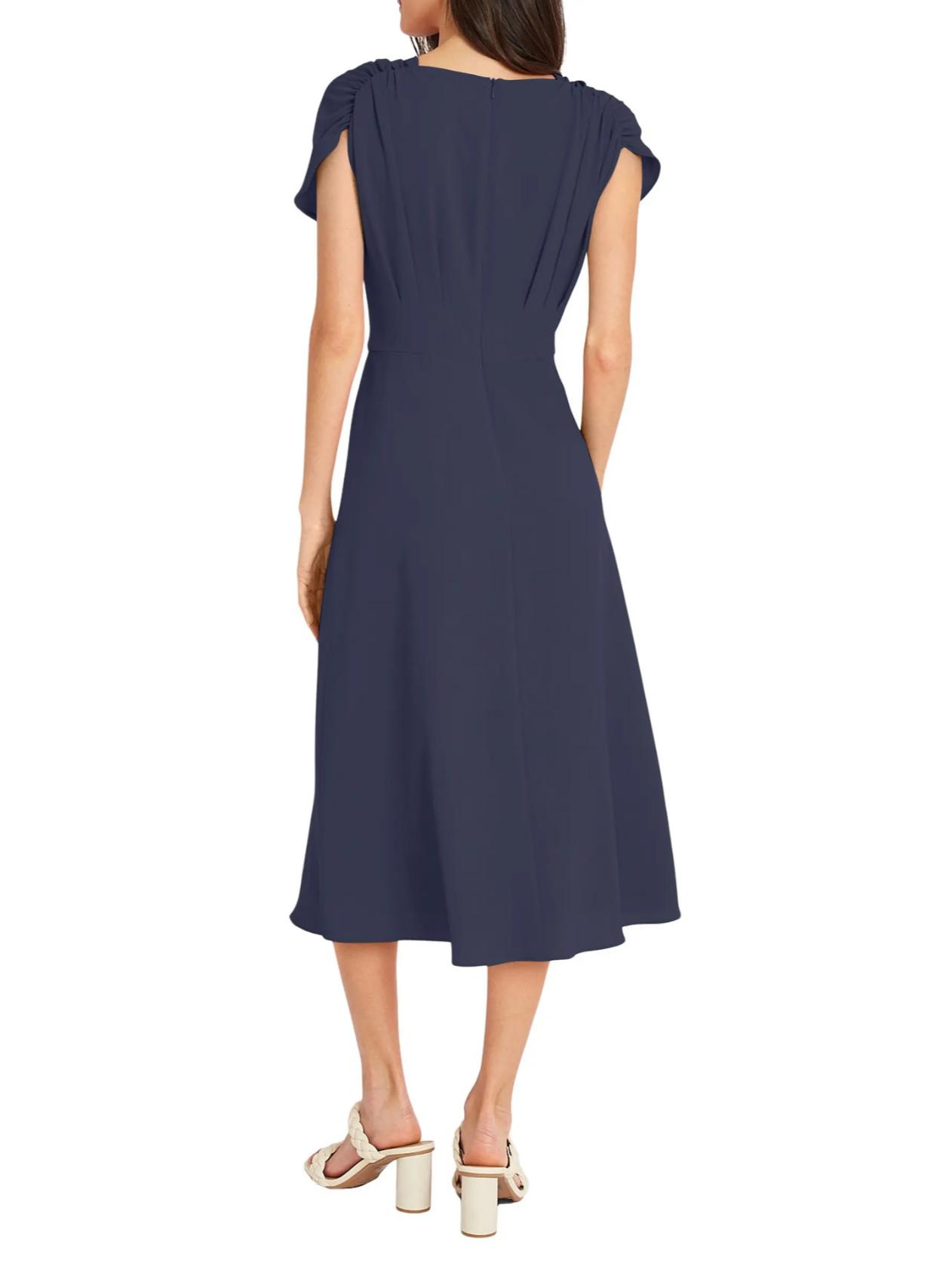 satin cowl neck dress midi Yellow Satin Cowl Neck Midi Dress