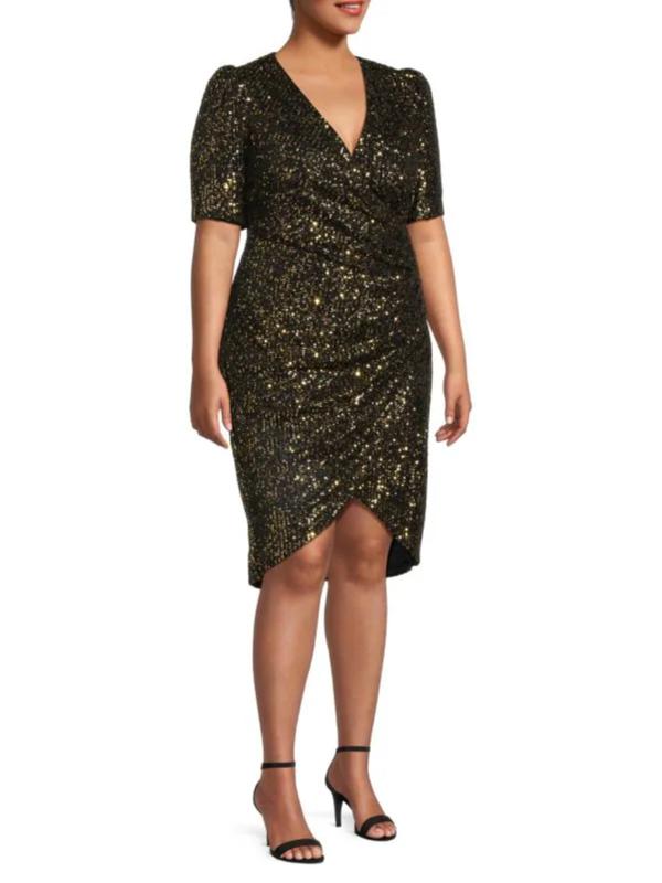 Armoire | Rent this Calvin Klein Sequin Ruched Asymmetric Dress