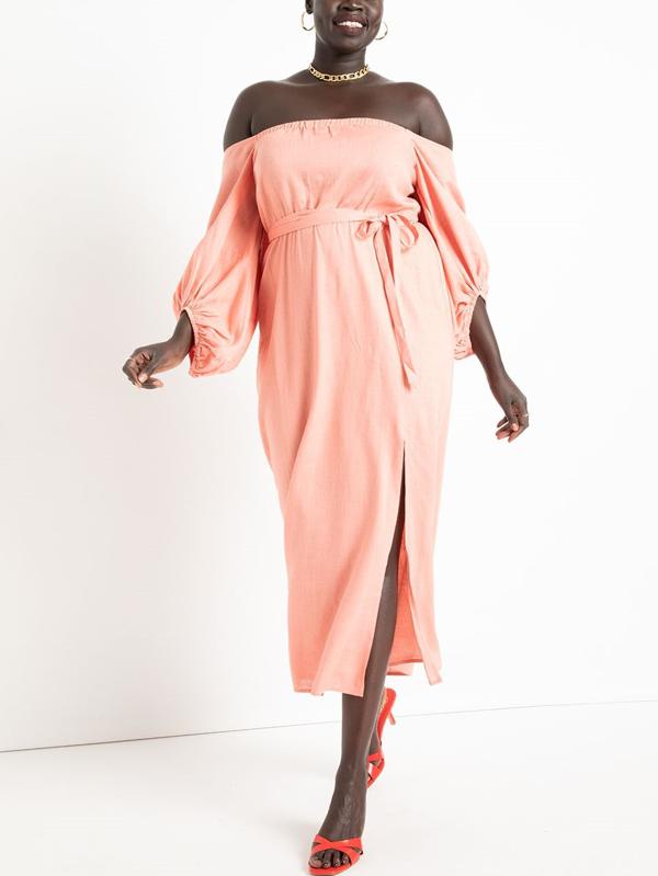 Armoire | Rent this Eloquii Puff Sleeve Off The Shoulder Dress