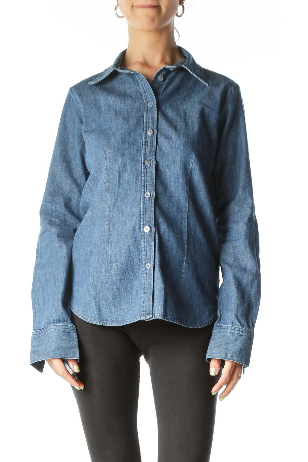 Armoire | Rent this Rachel Roy Long Sleeve Collar Button-Down Denim Shirt