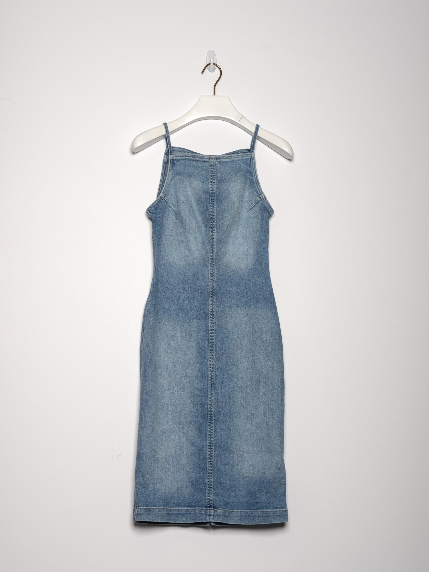 Armoire | Rent this Upcycled by Armoire DL1961 Esme Denim Apron Lace Up Midi  Dress
